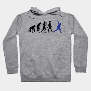 Cricket Evolution Bowler Batsman Player Fans Hoodie